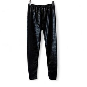 Faux‎ Leather Textured Croc Leggings